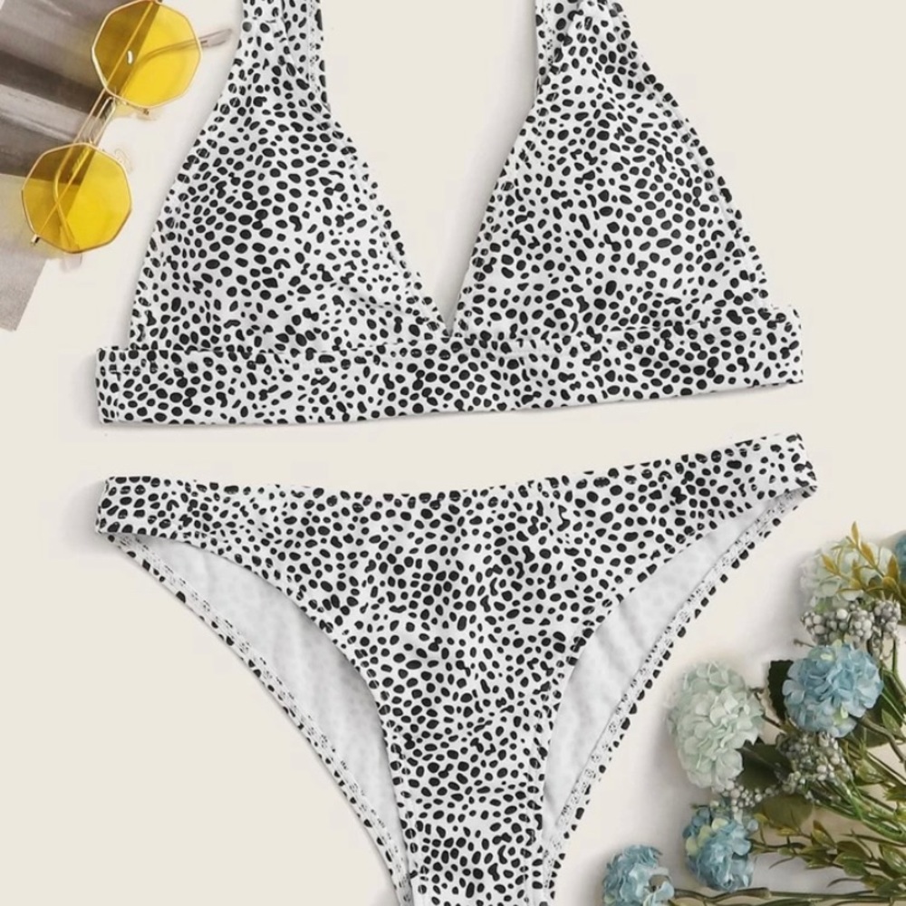 Dalmatian print bathing suit